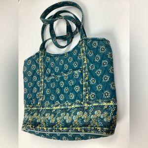 Blue & yellow 100% cotton Spring sling bag for all your stuff!